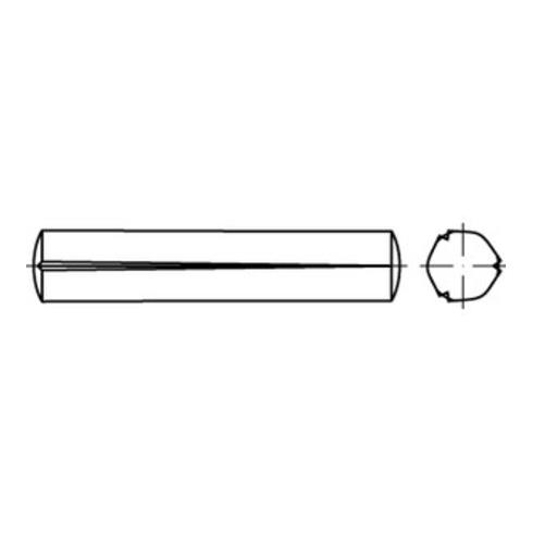 ISO 8744 Kegelkerbstift, Stahl, blank
