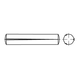 ISO 8744 Kegelkerbstift, Stahl, blank