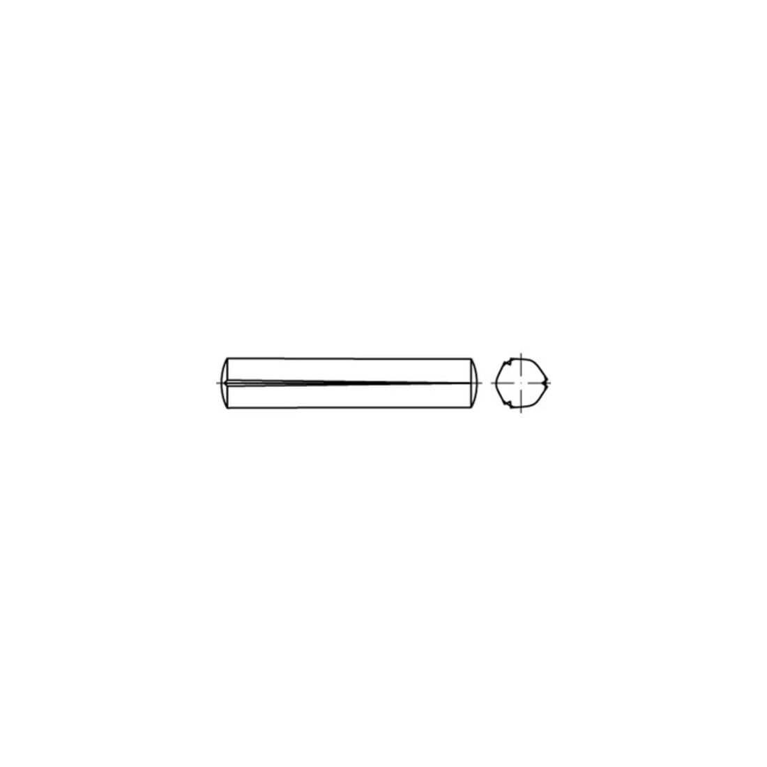 ISO 8744 Kegelkerbstift, Edelstahl, blank