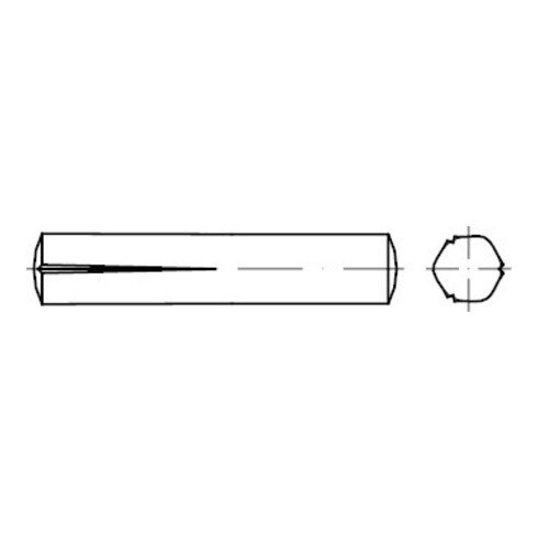 ISO 8745 Passkerbstift, ST 12x32 HP