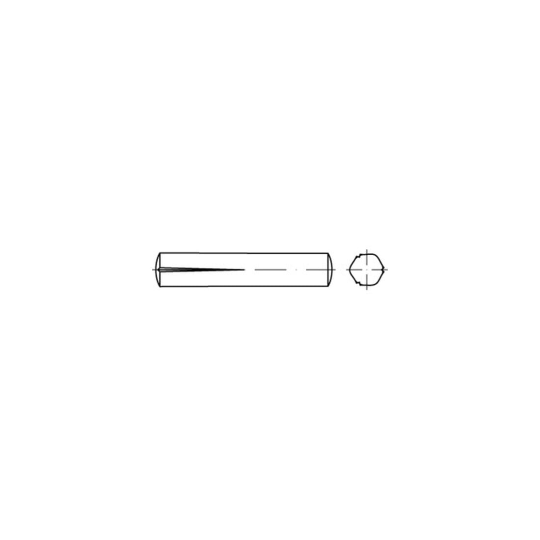 ISO 8745 Passkerbstifte, Edelstahl, blank