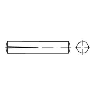 ISO 8745 Passkerbstifte, Stahl, blank