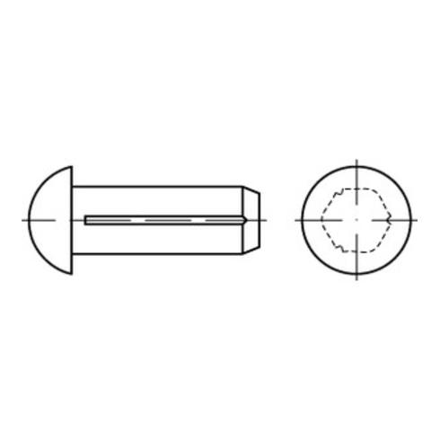 ISO 8746 Form A Halbrundkerbnägel Messing 2 x 4 Ms K