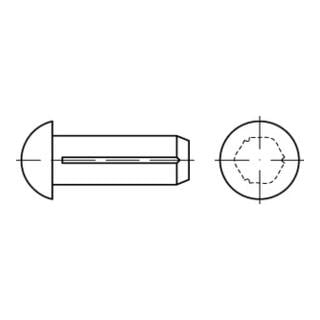 ISO 8746 Form A Halbrundkerbnägel Messing 2 x 5 Ms K