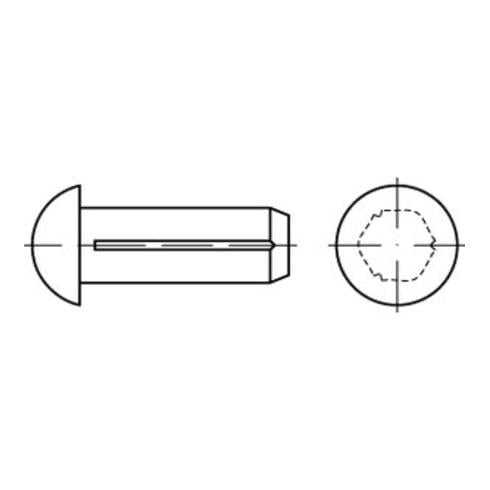 ISO 8746  Halbrundkerbnägel, mit Fase Leichtmetall 3 x 5 Al S