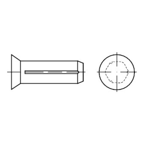 ISO 8747 Senkkerbnagel, ST 5x10 KP