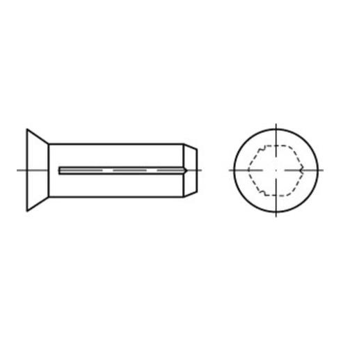 ISO 8747  Senkkopferbnägel, mit Fase Stahl 2 x 6 K