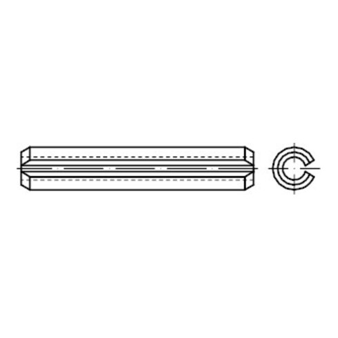 ISO 8752 Spannstift (Spannhülse), schwere Ausführung, FST 25x120 HP