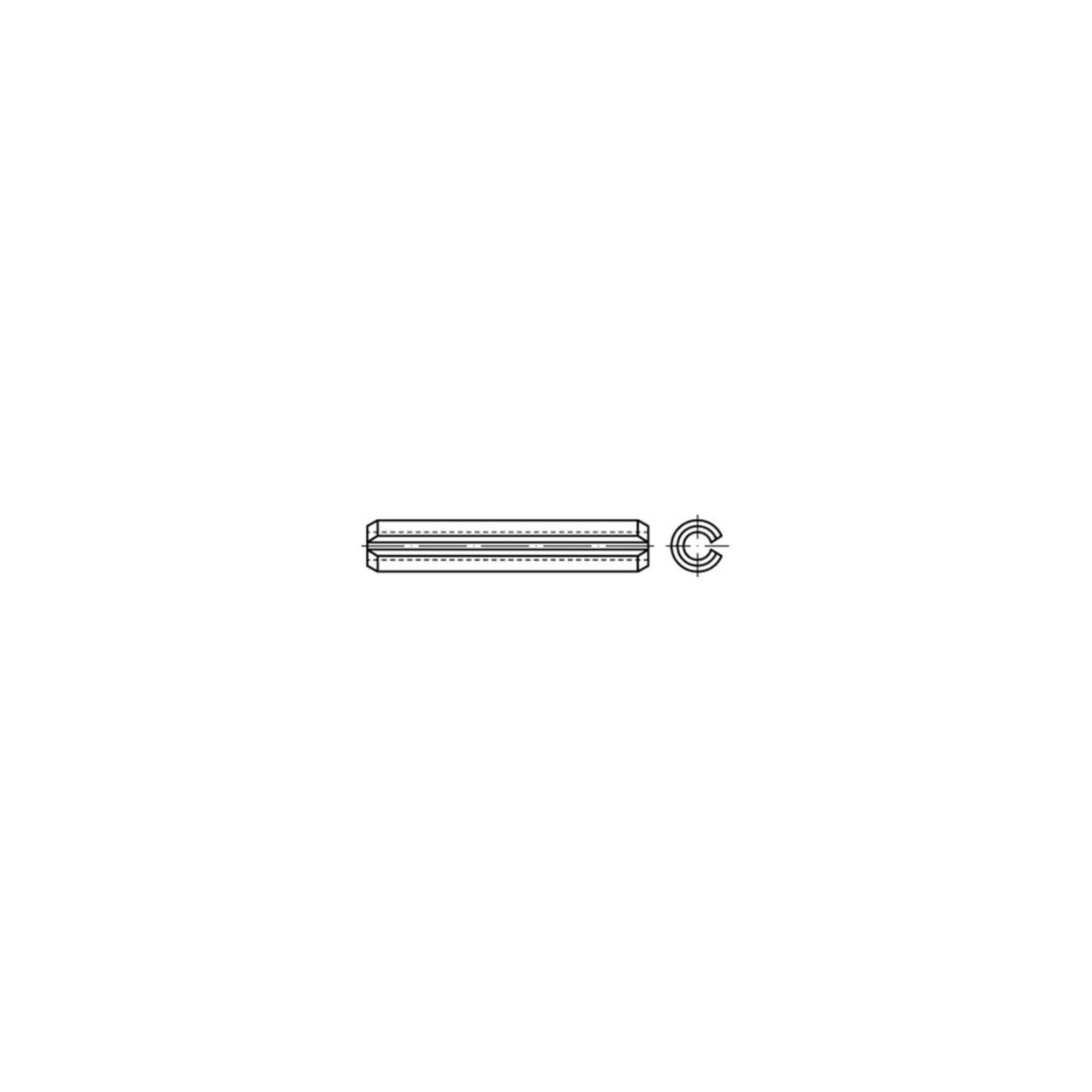 ISO 8752 Spannstifte, geschlitzt, schwere Ausführung 1.4310 4,5 x 40 rostfreiei S ; Industrial Quality Supplies