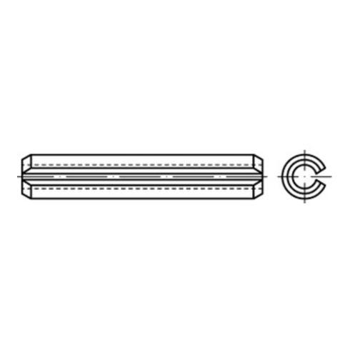 ISO 8752  Spannstifte, geschlitzt, schwere Ausführung 1.4310 8 x 90 rostfreiei S