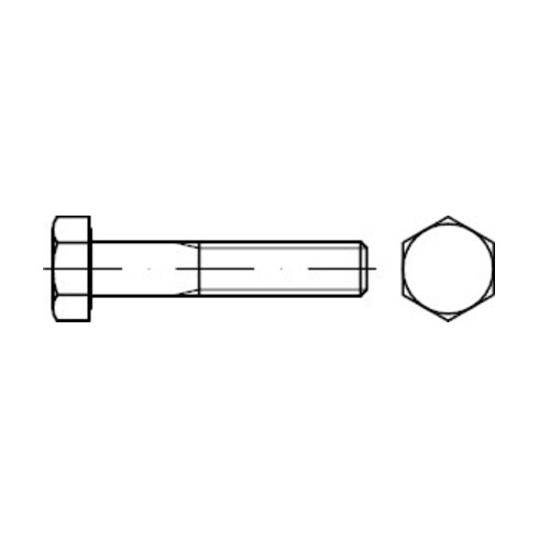 ISO 8765 Sechskantschraube mit Schaft, FEIN-Gewinde, ISO-Schlüsselweite, 8.8 galZn M24x2x150 HP