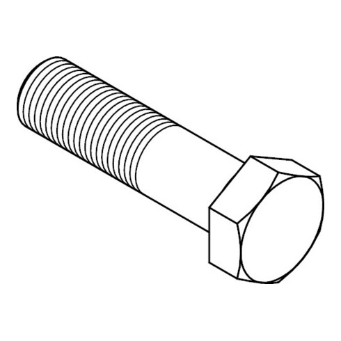 ISO 8765 Vis à six pans avec tige, filetage fin, clé ISO, 8.8 M16x1,5x110 HP