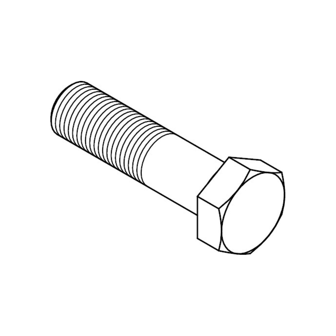 ISO 8765 Vis hexagonale avec tige, filetage fin, largeur clé ISO, 8.8 M12x1,25x130 HP