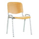 ISO Chaise visiteur bois chromé/hêtre-1