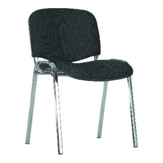 ISO Chaise visiteur chromée/bleue