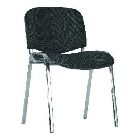 ISO Chaise visiteur chromée/bleue