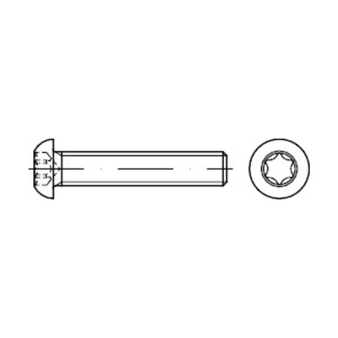 ISO 7380-1 Linsenschraube mit Innensechskant, 10.9 galZn getemp.ISR M8x30HP