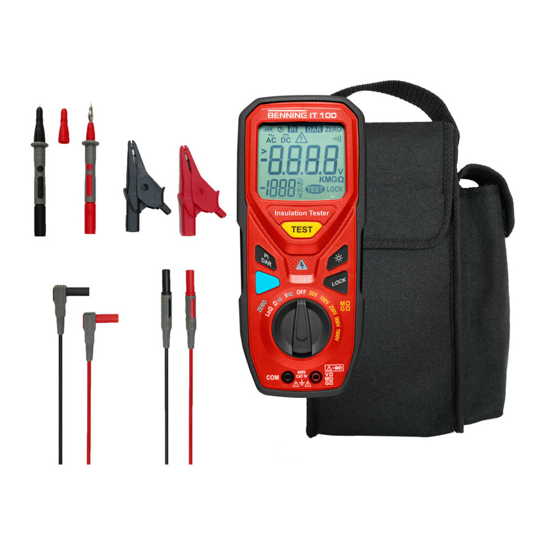 Isolations-/Widerstandsmessgerät IT 100 600 V 300 kΩ-20 GΩ BENNING