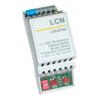 Issendorff Capteur à touches/binaire 4 fois 230V pour rail DIN LCN - BT4H