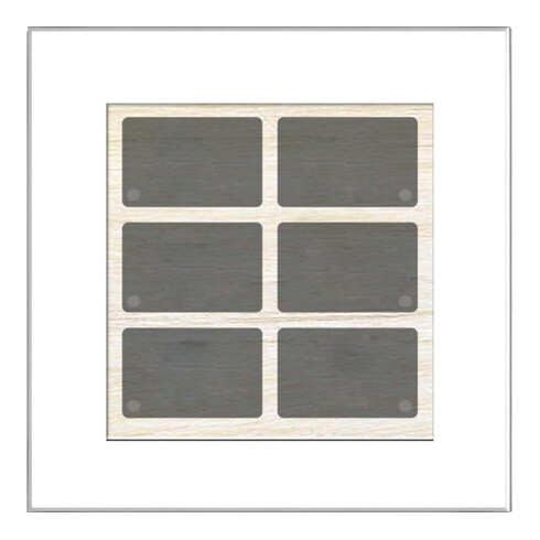 Issendorff Glas-Tastenfeld weiß 6 Tasten LED LCN - GT6W