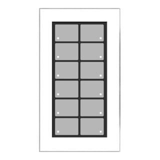 Issendorff Glas-Tastenfeld weiß m. 12 Tasten LCN - GT12W
