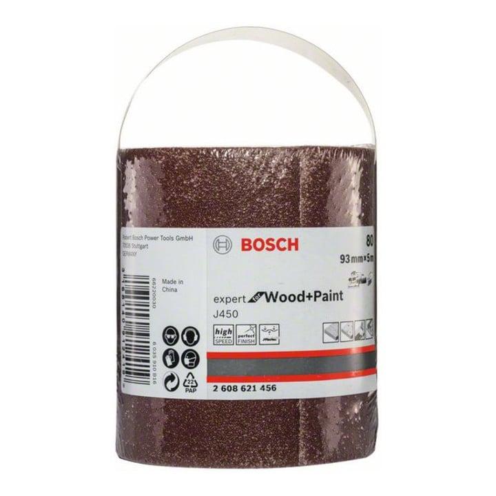 Bosch Rouleau abrasif J450 Expert pour bois et peinture 93 mm