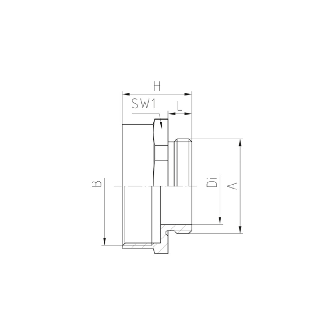 Jacob Extension MS galvanisée, nickelée M25M32/FR