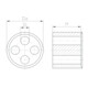 Jacob Insert d'étanchéité M25 2x8 plastique métrique