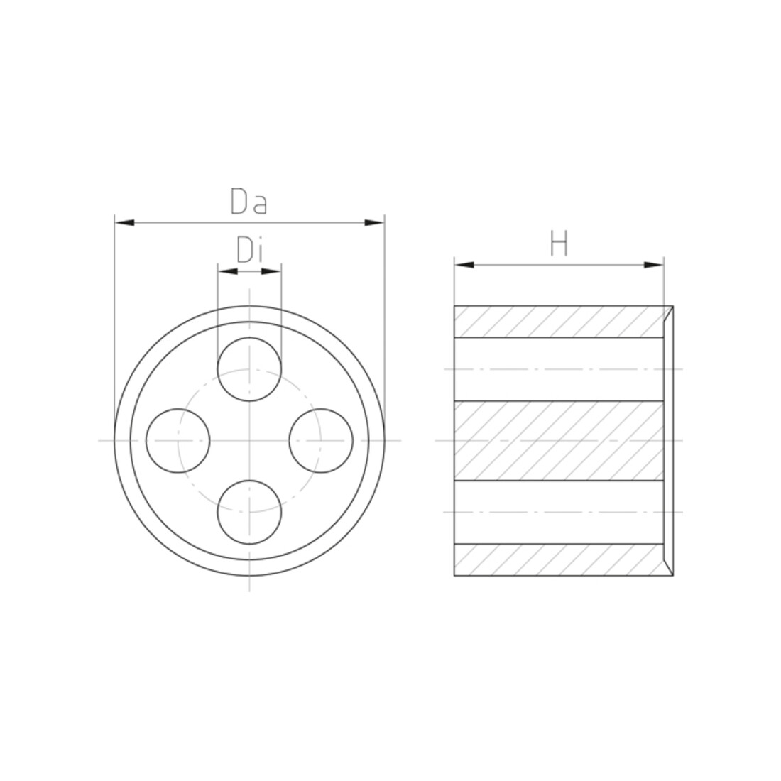 Jacob Insert multi-densité WJ-DM 40/4x10
