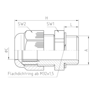 Jacob Kabelverschraubung M 40x1,5 50.036M40 PA10