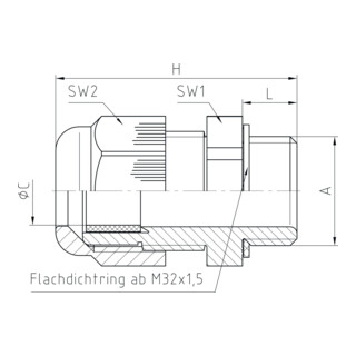 Jacob Kabelverschraubung Perfect 5016M20PA08/7035 RAL7035 Kunststoff metrisch