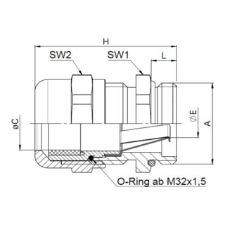 Jacob MS-Kabelverschraubung M32x1,5 50.632 M/EMVD