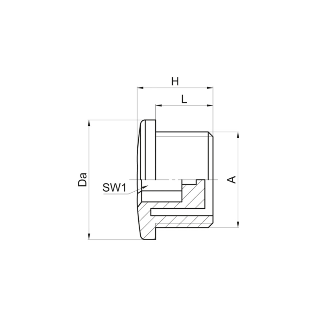 Jacob PA-vis de fermeture M25X1, 5/EX GHG9601952R0113