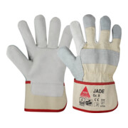 Gants de travail lapin en cuir de jade grain de jade-1