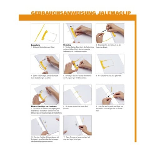 Jalema Abheftbügel Clipex 5721000 grün 100 St./Pack. +Labels