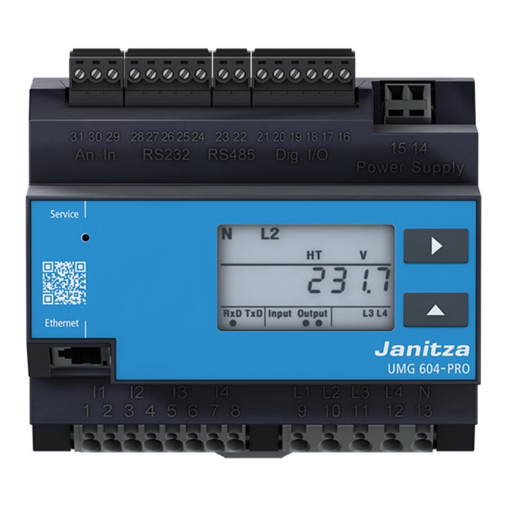Janitza Analyseur de réseau UMG 604E-PRO230V UL 95..240VAC 135..340VDC