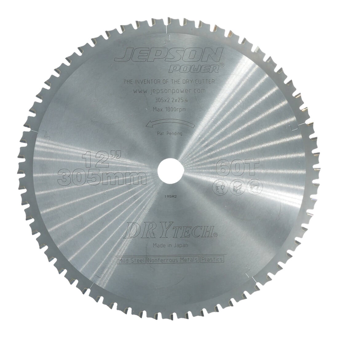 Jepson Drytech® HM-Sägeblatt Durchmesser 305 mm / 60Z für Stahl