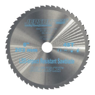 Jepson Drytech® HM-Sägeblatt LBS schockresistent Durchmesser 203 mm / 48Z für Stahl (dünnwandig)