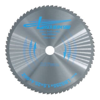 Jepson Drytech® HM-Sägeblatt LBS schockresistent Durchmesser 255 mm / 66Z für Stahl (dünnwandig)