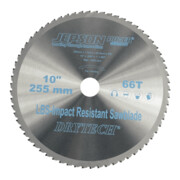 Jepson Drytech® HM-Sägeblatt LBS schockresistent Durchmesser 255 mm / 66Z für Stahl (dünnwandig)