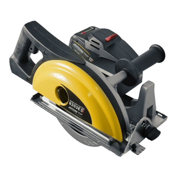JEPSON POWER Scie circulaire manuelle sans fil métal 8203E avec lame et accessoires D=203mm