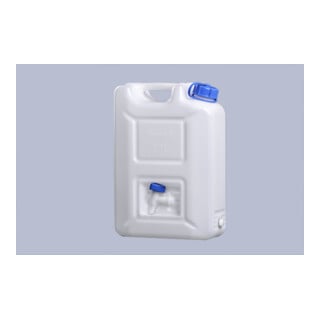 Jerricane à eau 22 l HD-PE empilable, avec robinet déch. H495xl350xP165mm HÜNERS