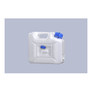 Jerricane à eau Hündersdorff 12 l HD-PE empilable, avec robinet déch. H310xl350xP165mm