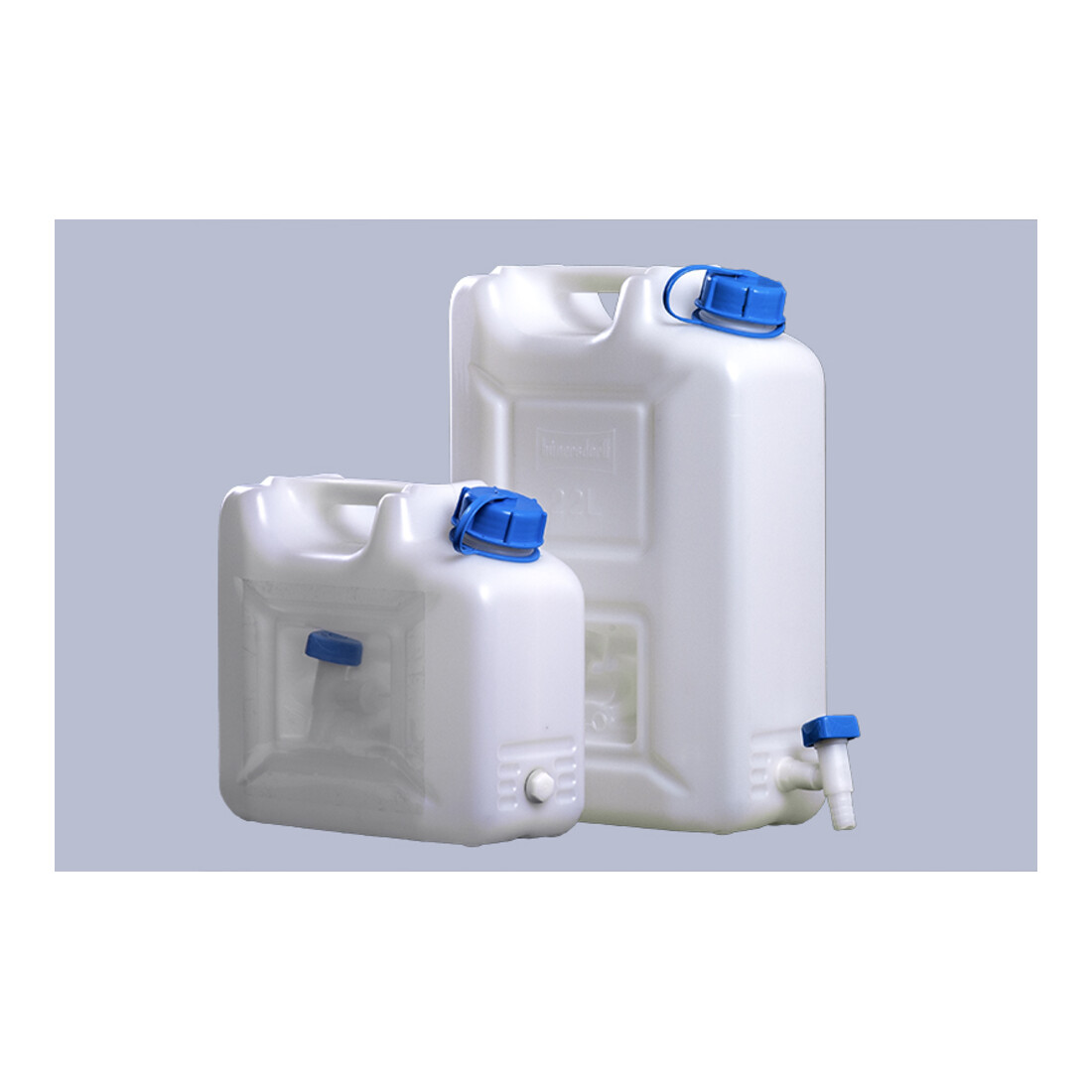 Jerricane à eau Hündersdorff 12 l HD-PE empilable, avec robinet déch. H310xl350xP165mm