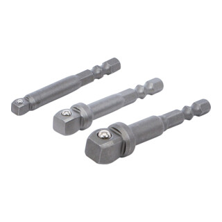 Jeu d’adaptateurs à bascule de perceuse 6,3 mm (1/4") 3 pièces BGS