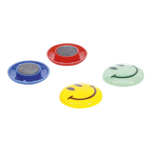 Jeu d’aimants « Smile » Ø 40 mm 4 pièces BGS Do it yourself