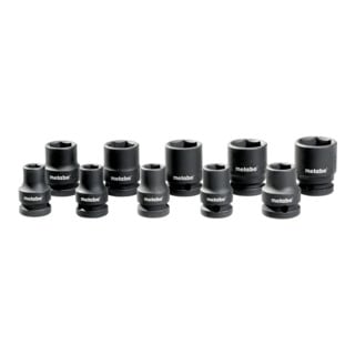 Jeu de 10 clés à douille Metabo pour visseuses à percussion et tournevis à cliquet 1/2"