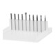 Jeu de 10 fraises rotatives en carbure STIER, queue 3 mm-4