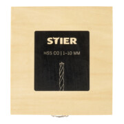 Jeu de 10 mèches à bois STIER HSS Co, 1-10 mm-2