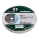 Jeu de 10 meules de tronçonnage Metabo SP 125 x 1,0 x 22,23 Inox, dans une boîte en fer